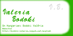 valeria bodoki business card