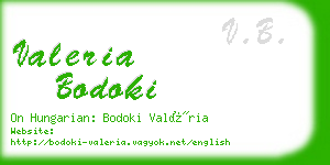 valeria bodoki business card